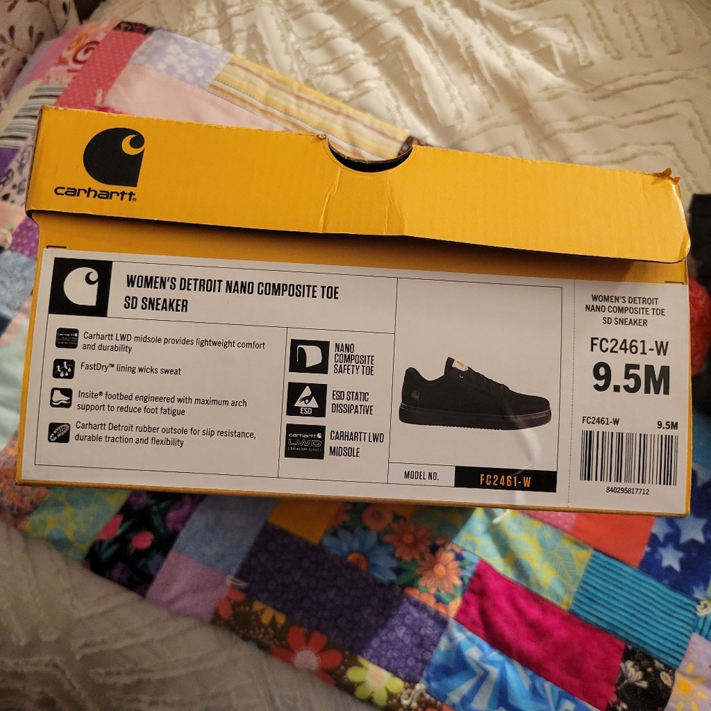 Women's Detroit SD Nano Toe Canvas Work Sneaker-black